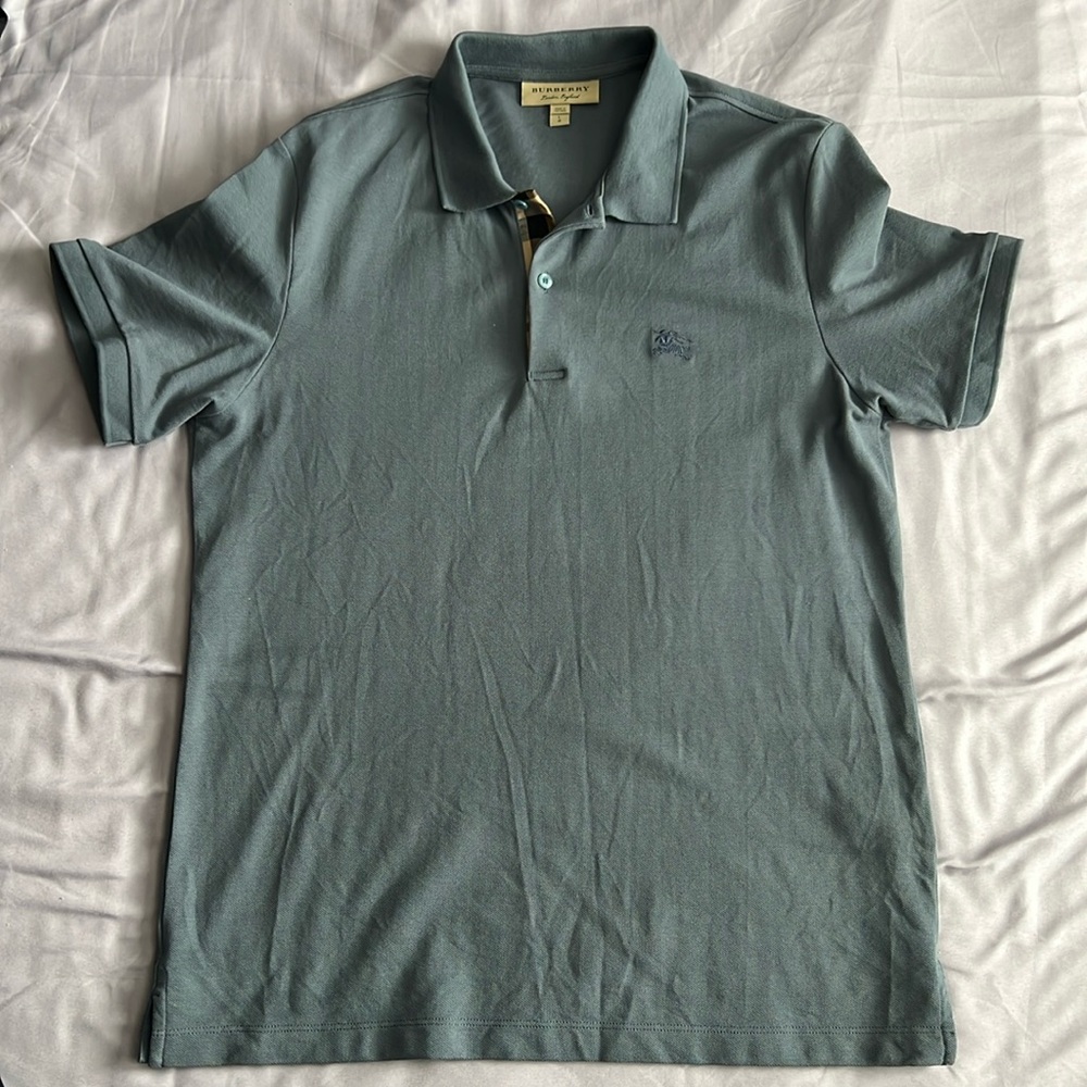 Burberry Brit London - Oxford Stone Blue Polo Shirt. Size L.